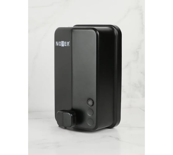 Изображение товара Диспенсер для мыла Nofer inoxevo черный, прямоугольный, 1000 мл 03050.N