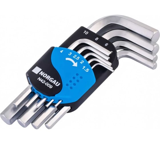 Изображение товара Набор шестигранных ключей NORGAU N42-009 9 шт 061003809