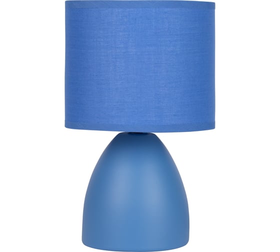 Изображение товара Настольная лампа Rivoli Nadine 7047503 1 Е14 40 Вт керамика синяя с абажуром Б0057258