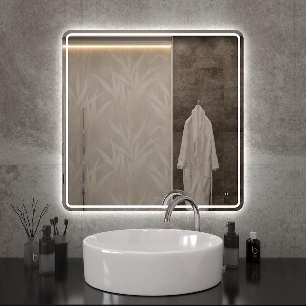 Изображение товара Зеркало Teymi Solli Pro 80x80 с LED подсветкой и сенсорным управлением