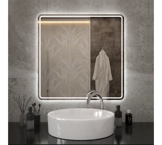 Изображение товара Зеркало Teymi Solli Pro 80x80, LED подсветка, сенсор T20255 ЦБ-00267410