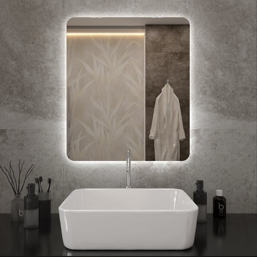 Изображение товара Зеркало Solli Oreol Pro 60x70 с LED подсветкой и сенсорным управлением