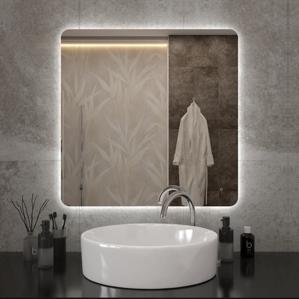 Изображение товара Зеркало Teymi Solli Oreol Pro 80x80 с LED подсветкой и сенсорным управлением