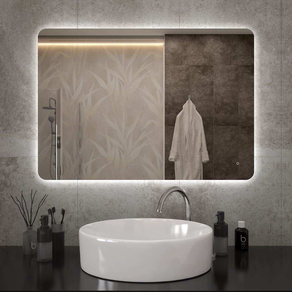 Изображение товара Зеркало Teymi Solli Oreol Pro 100x70 с LED подсветкой и сенсорным управлением