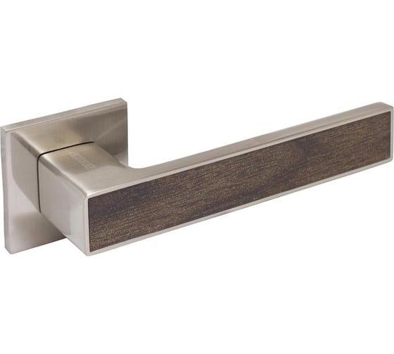 Изображение товара Комплект ручек АЛЛЮР АРТ ЛАНА SN мат.никель/коричневое дерево (868KOD) ЗАЩИТ.ПЛЕНКА 13817