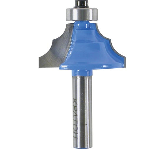 Изображение товара Фреза кромочная калевочная с подшипником (34.9 мм; R9.6/4 мм; хвостовик 8 мм) Кратон 1 09 03 075