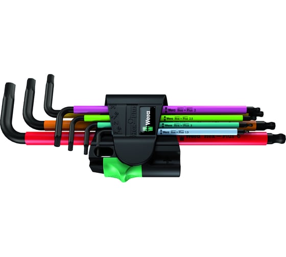 Изображение товара Набор Г-образных ключей WERA с шаром, 7 пр., 1.5/2/2.5/3/4/5/6 мм WE-022534