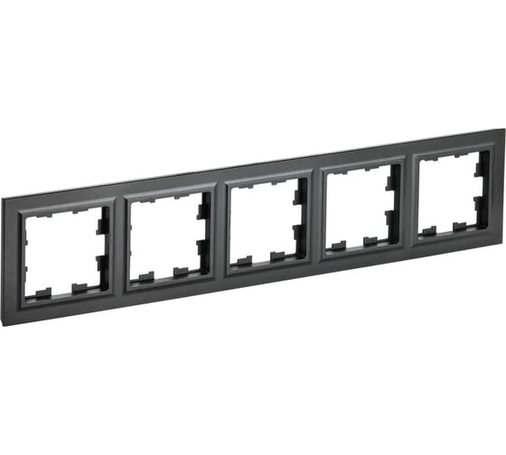 Изображение товара 5-местная рамка IEK Brite ру-5-брч черный BR-M52-K02