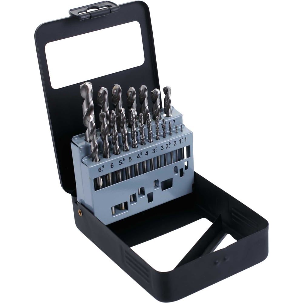 Изображение товара Набор сверл по металлу 19 шт. Кратон 1 05 01 013 профессиональный