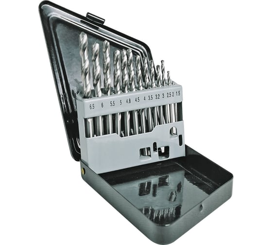 Изображение товара Набор сверл по металлу (1.5-6.5 мм; 13 шт.) Кратон 1 05 01 011