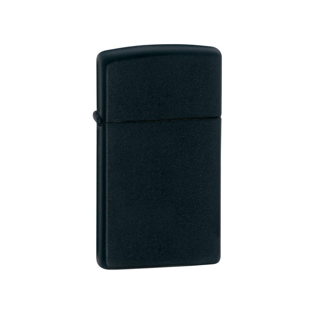 Изображение товара Zippo Slim Black Matte 1618 зажигалка для сигарет ветроустойчивая стальная