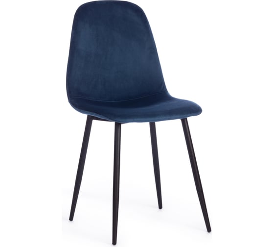 Изображение товара Стул Tetchair breeze (mod. 4724) вельвет/металл, 44x53x87 см, blue hlr63 / черный 19607
