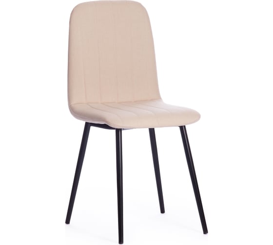 Изображение товара Стул Tetchair arc ткань/металл, 46x52x88 см, бежевый 08/черный 19116