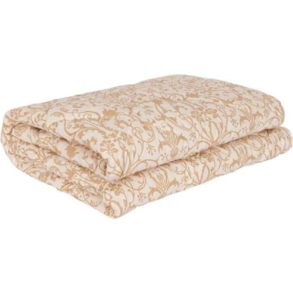 Стеганое одеяло Мягкий сон одеяло эконом верблюжья шерсть 140х205 см полиэфирное волокно 200г м2 пэ 100%