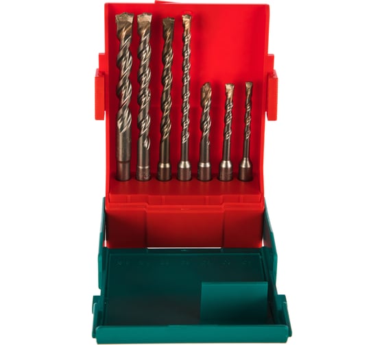 Изображение товара Набор буров по бетону SDS-plus Bionic Pro: 5, 6, 8x110 мм; 6, 8, 10, 12x160 мм Heller 16315