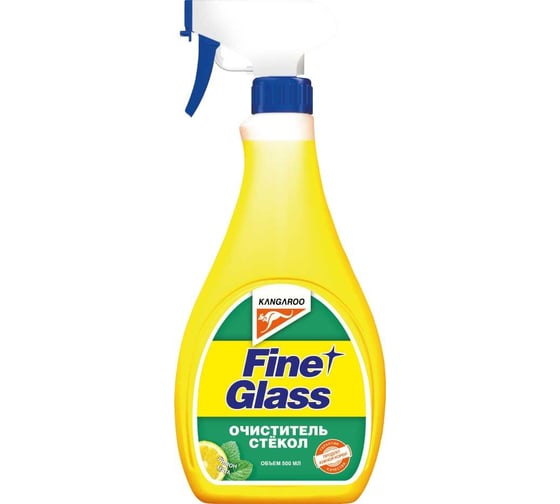 Изображение товара Очиститель стекол KANGAROO Fine glass ароматизированный, 500 мл, лимон-мята, б/салф. 320121 1794064