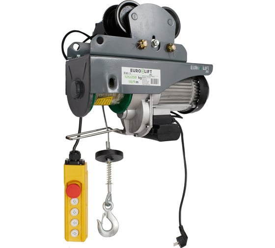 Изображение товара Электрическая передвижная таль EURO-LIFT KX 250 00016928 (18 м/9 м, 125 кг/250 кг, 220 В)