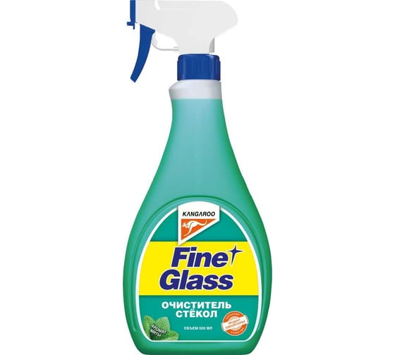 Изображение товара Очиститель стекол KANGAROO Fine glass ароматизированный, 500 мл, мята, б/салф. 320120 1766067
