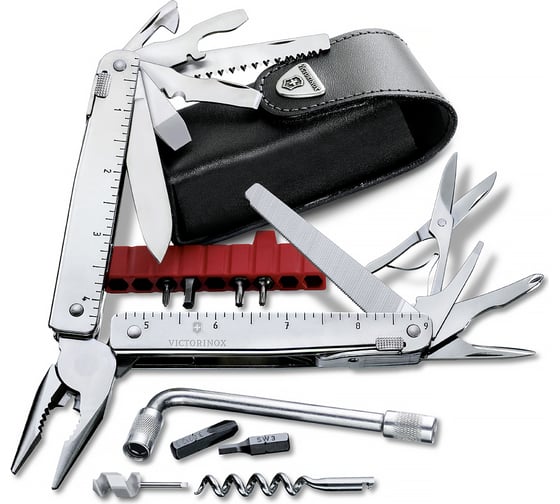 Изображение товара Мультитул Victorinox SwissTool Plus 38 кожаный чехол 3.0338.L