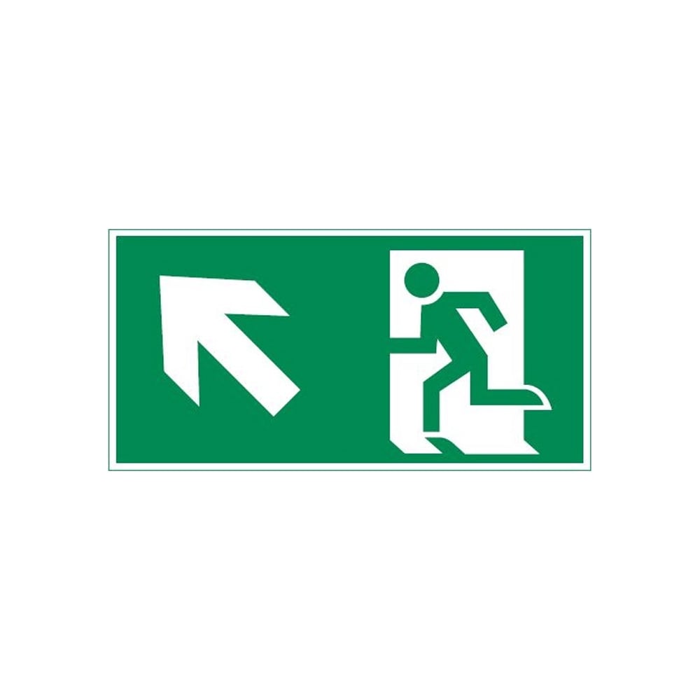 Изображение товара Пиктограмма VARTON для аварийных светильников 300x150 мм, фигура стрелка влево вверх