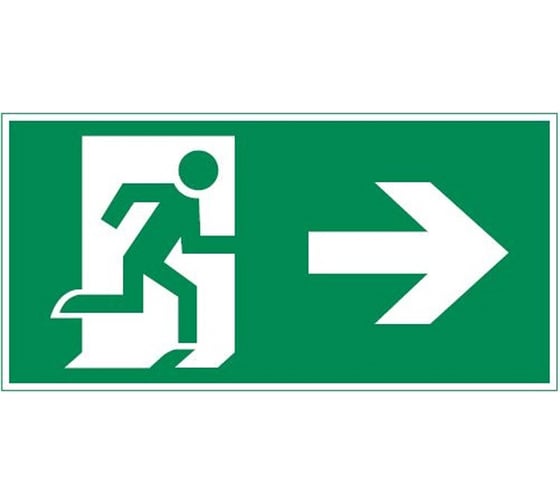 Изображение товара Пиктограмма VARTON "фигура / стрелка вправо" 180x90мм, для аварийно-эвакуационного светильника compact V5-EM04-60.004.022