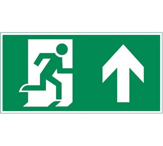 Изображение товара Пиктограмма VARTON "фигура / стрелка вверх" 180x90мм, для аварийно-эвакуационного светильника compact V5-EM04-60.004.016