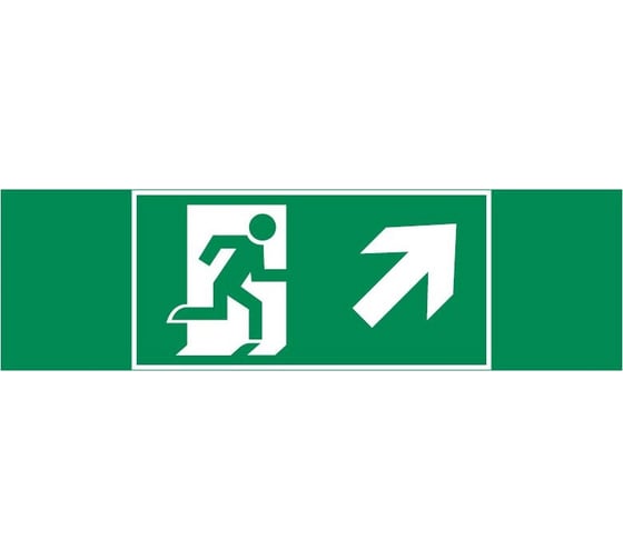 Изображение товара Пиктограмма VARTON "фигура / стрелка вправо вверх" 310x90мм, для аварийно-эвакуационного светильника basic ip65 V5-EM02-60.002.023