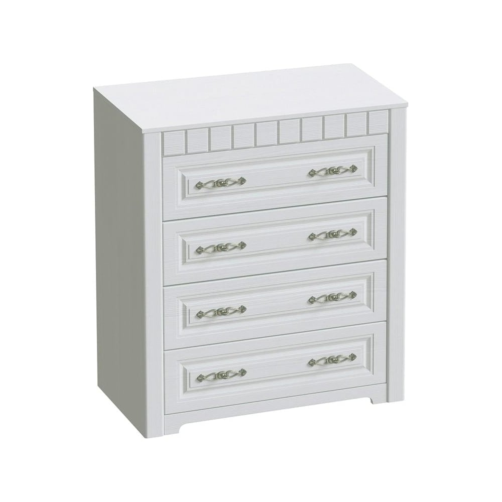 Изображение товара Комод Мебельград Прованс 25218 с 4 ящиками стиль классический белый