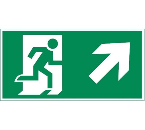 Изображение товара Пиктограмма VARTON "фигура / стрелка вправо вверх" 300x150мм, для аварийно-эвакуационного светильника giant/vision/twofold/evade V5-EM03-60.003.023