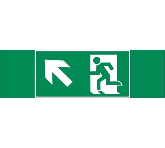 Изображение товара Пиктограмма VARTON "фигура / стрелка влево вверх" 310x90мм, для аварийно-эвакуационного светильника basic ip65 V5-EM02-60.002.017