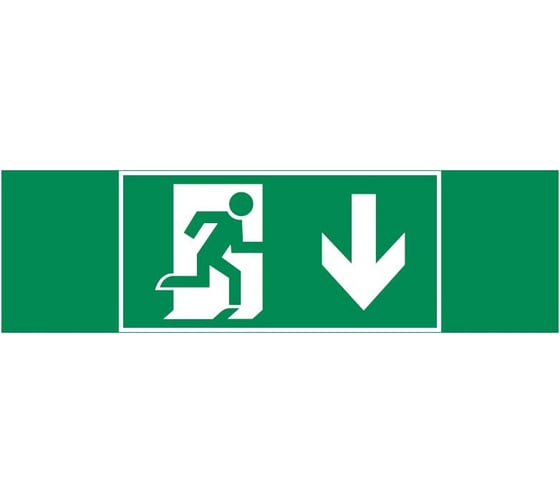 Изображение товара Пиктограмма VARTON "фигура / стрелка вниз" 310x90мм, для аварийно-эвакуационного светильника basic ip65 V5-EM02.60.002.021