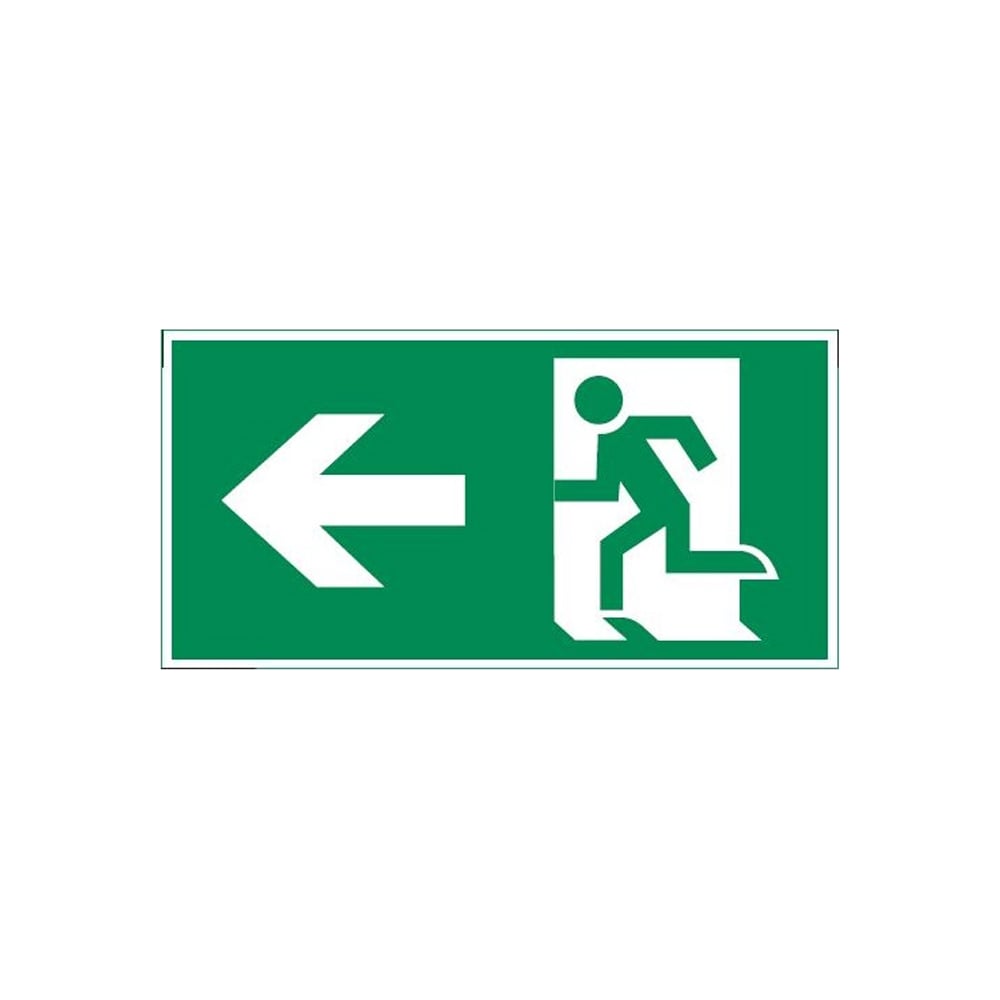 Изображение товара Пиктограмма VARTON "фигура / стрелка влево" 180x90мм, для аварийно-эвакуационного светильника compact V5-EM04-60.004.019