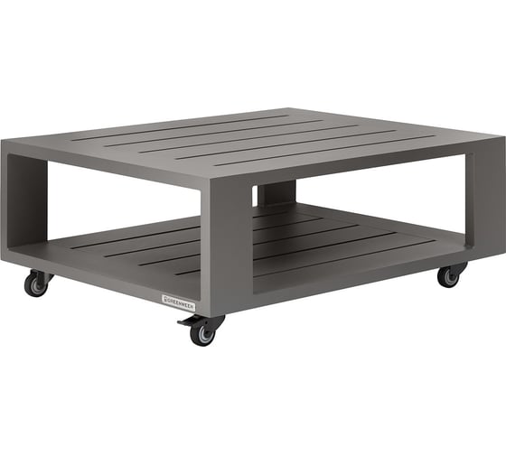 Изображение товара Уличный журнальный стол GreenWeen KORFU, каркас алюминий, цвет LAVA, 320x650x800 GW-AL-KORFU-TB-LAVA