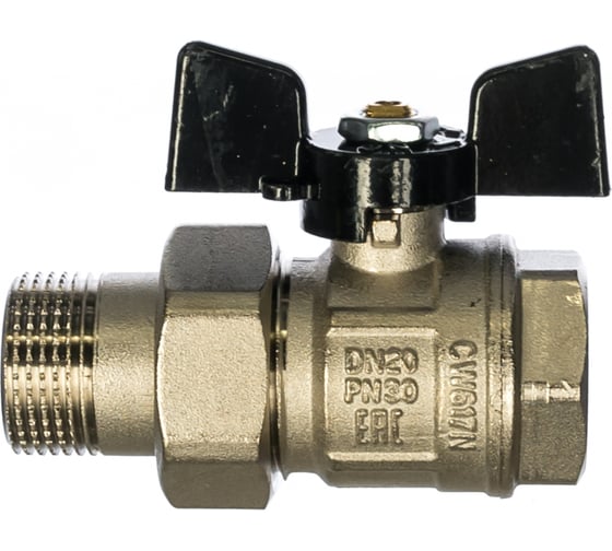 Изображение товара Шаровый кран с полусгоном американкой 3/4 бант Bugatti NEW JERSEY 900 9220005 ИС.080994