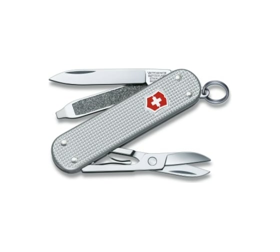 Изображение товара Нож-брелок Victorinox Classic Alox 0.6221.26 58 мм, 5 функций, серебристый
