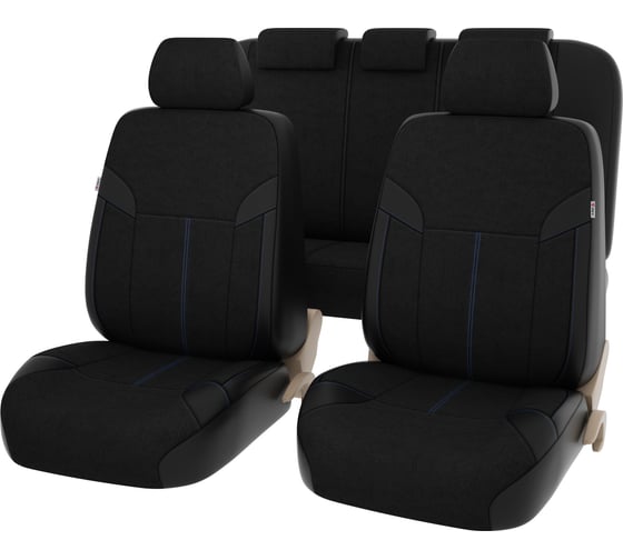 Изображение товара Чехлы PSV Amulet Next Черный отстрочка синяя экокожа велюр 135372