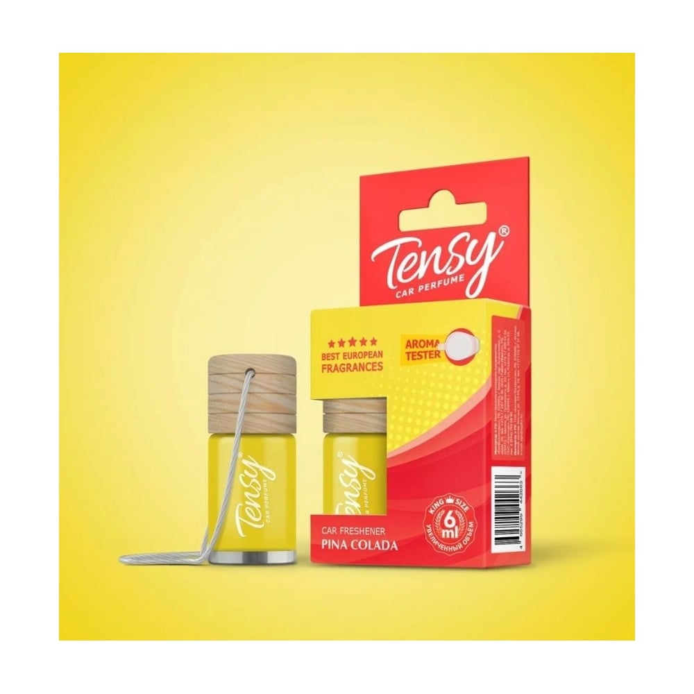 Изображение товара Ароматизатор Tensy бутылочка с дер. крышкой пина колада с пробником TB-01