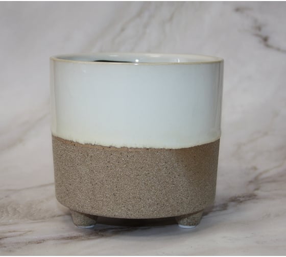 Изображение товара Кашпо Scheurich Kübel Piaff sandy white керамика, диаметр 14 см, высота 135 мм, песочно-белое 063320