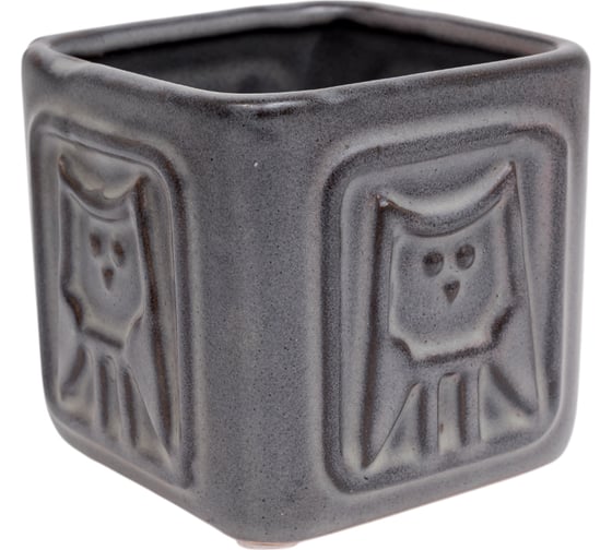 Изображение товара Кашпо Scheurich Kübel Rumba grey wash керамика, длина 8 см, высота 7 см, серое 065443