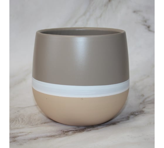 Изображение товара Кашпо Scheurich Kübel JIMBO керамика, диаметр 135 мм, высота 13 см, розово-бежевое 068057