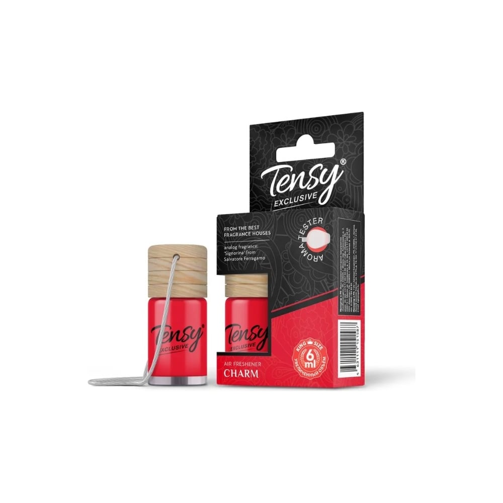 Изображение товара Ароматизатор Tensy бутылочка с дер. крышкой эксклюзив шарм senorita, salvatore ferragamo с пробником TB-23