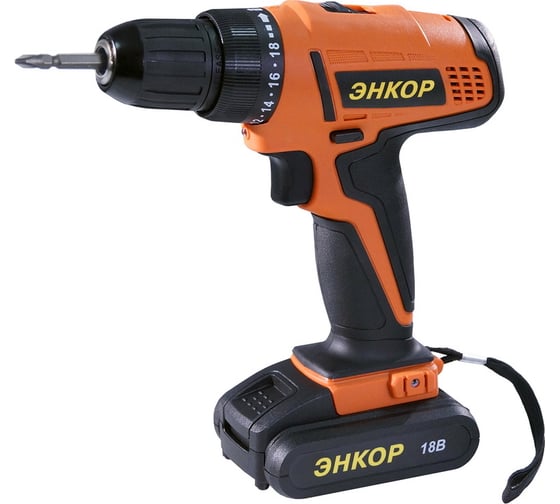 Изображение товара Аккумуляторный шуруповерт Энкор ДША-2 18ЭР/10ЛМ 2 акк. 2.0 Ач 50027
