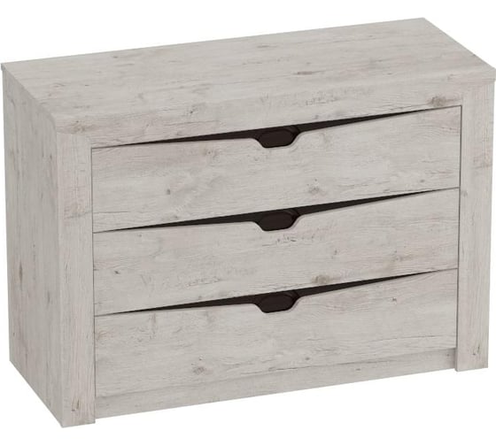 Изображение товара Комод Мебельград Соренто спальня, 3 ящика, дуб бонифаций/дуб бонифаций/кофе структурный матовый 24534_2