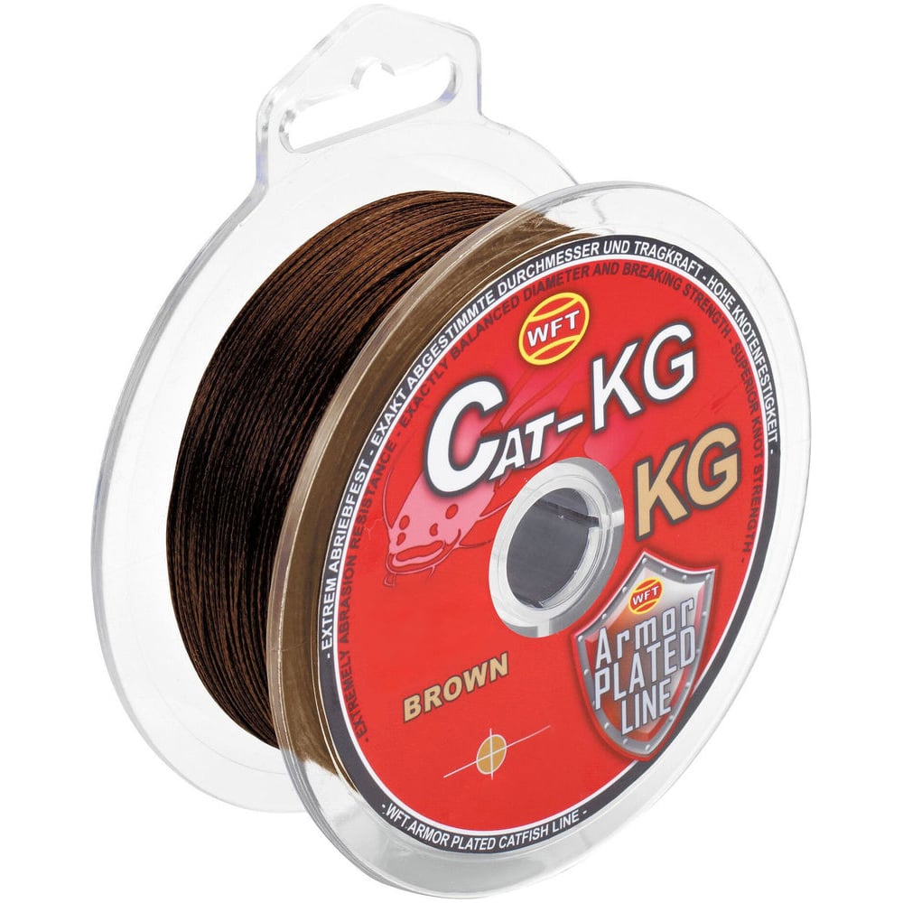 Изображение товара Плетеная леска WFT KG CAT Brown 300/050 60 кг 300 м надежный шнур