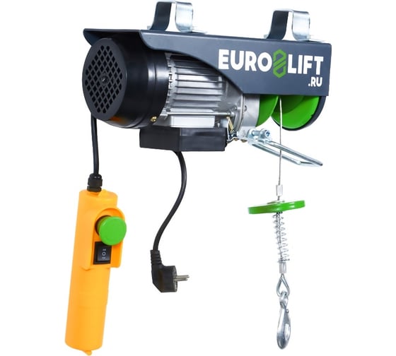 Изображение товара Электрическая стационарная лебедка EURO-LIFT РА-500А 250/500 кг, 18/9 м, IP54 00016924