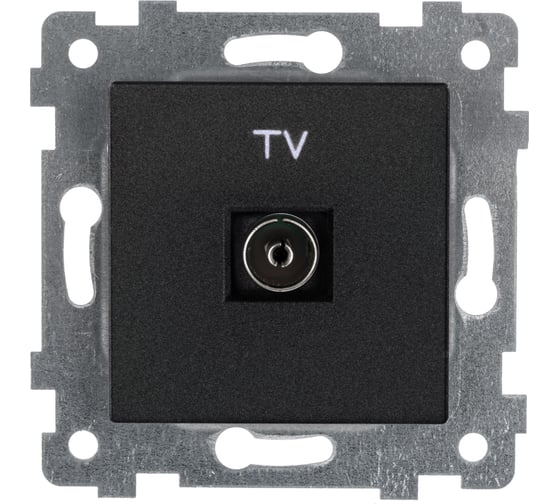 Изображение товара Механизм низковольтной тв розетки Кунцево-Электро "аксиома" скрытой установки ртв1-460 антрацит 121031