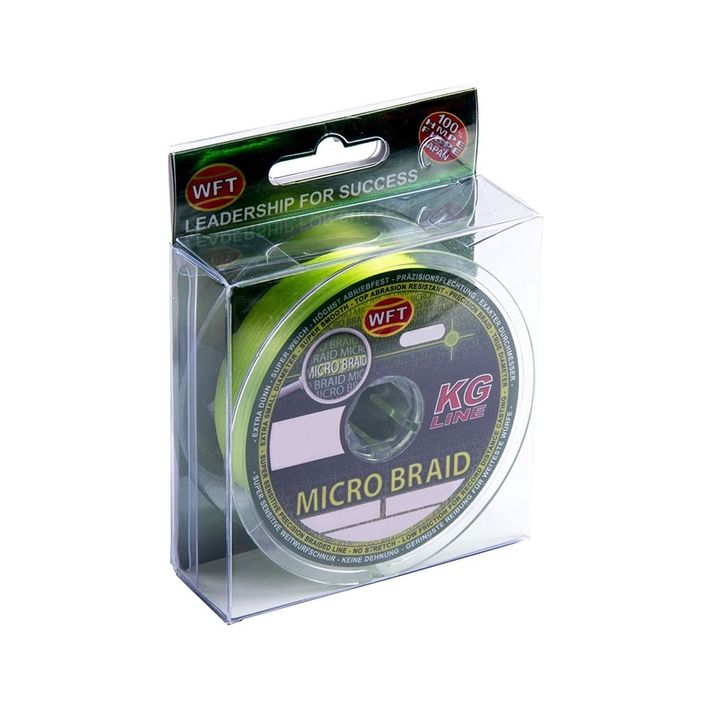 Изображение товара Плетеная леска WFT KG MICRO BRAID Chartreuse 150 м 0,08 мм