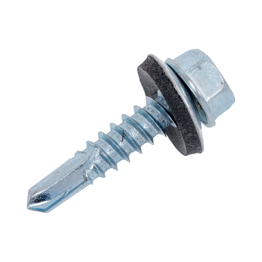 Изображение товара Квадра саморез кровельный 5.5x25 цинк 250 шт. сверло EPDM шайба