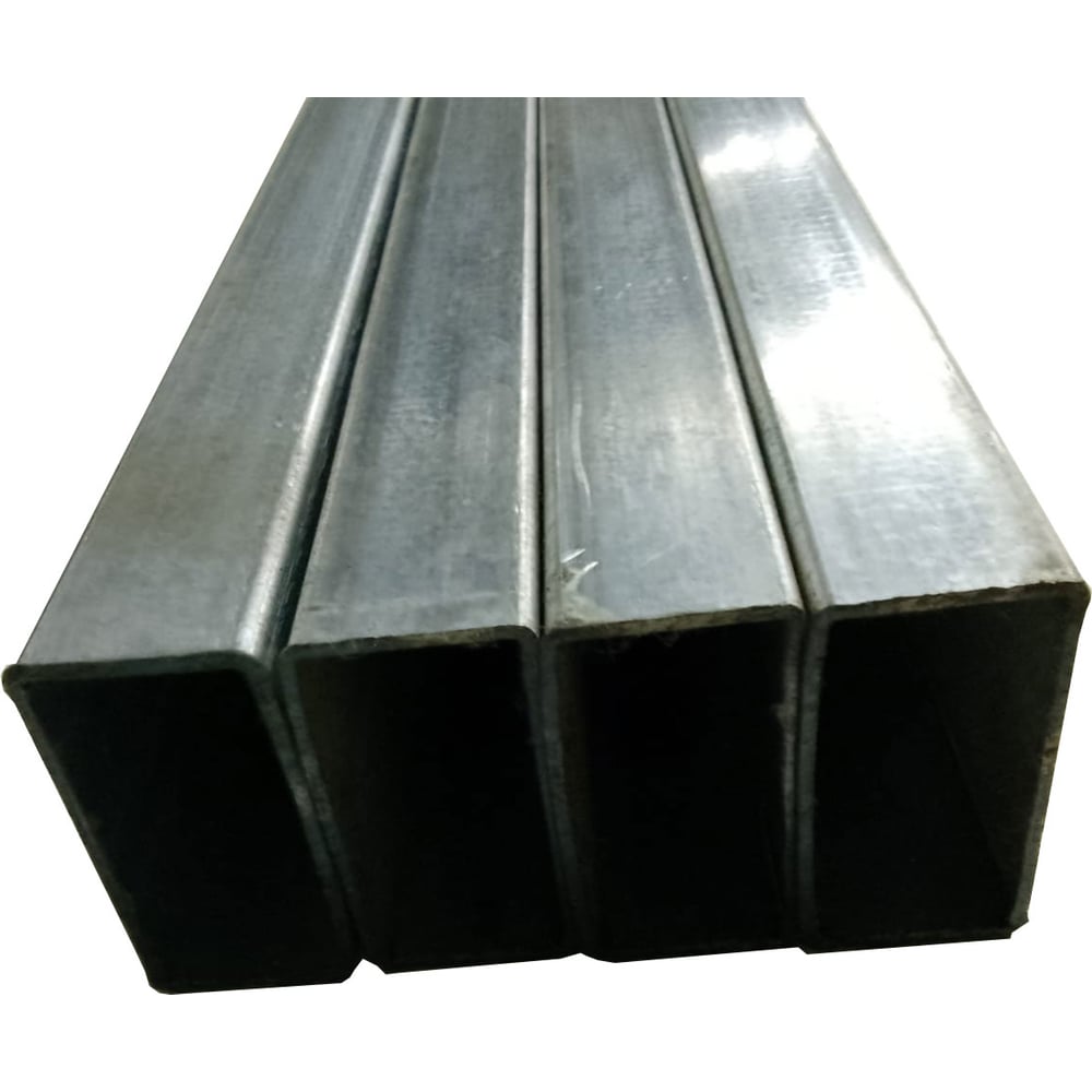 Изображение товара Профильная труба прямоугольная 40x20x1 мм 198.5 см 4 шт сталь 08 ПС цинк