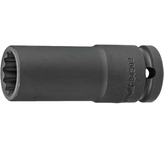 Изображение товара Головка ударная длинная 12-гранная 12 мм, 1/2"DR HANS 84302M12